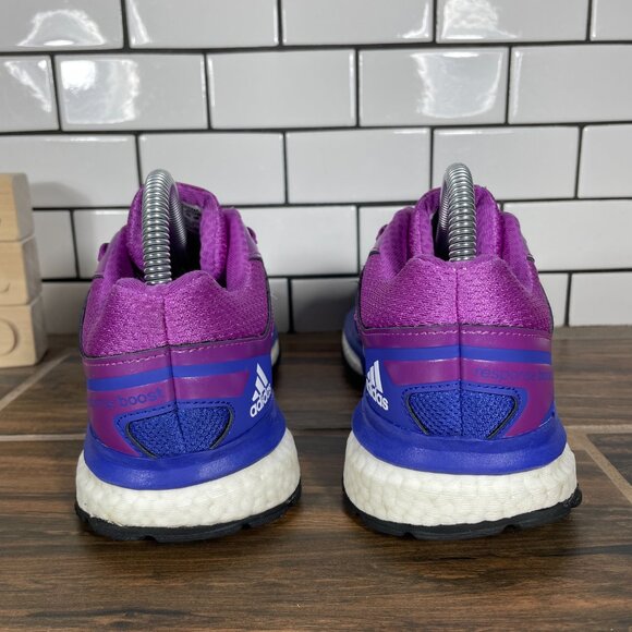 adidas Response Boost Techfit Womens Size 8 Running Shoes Blue Purple Sneaker - Picture 4 of 13